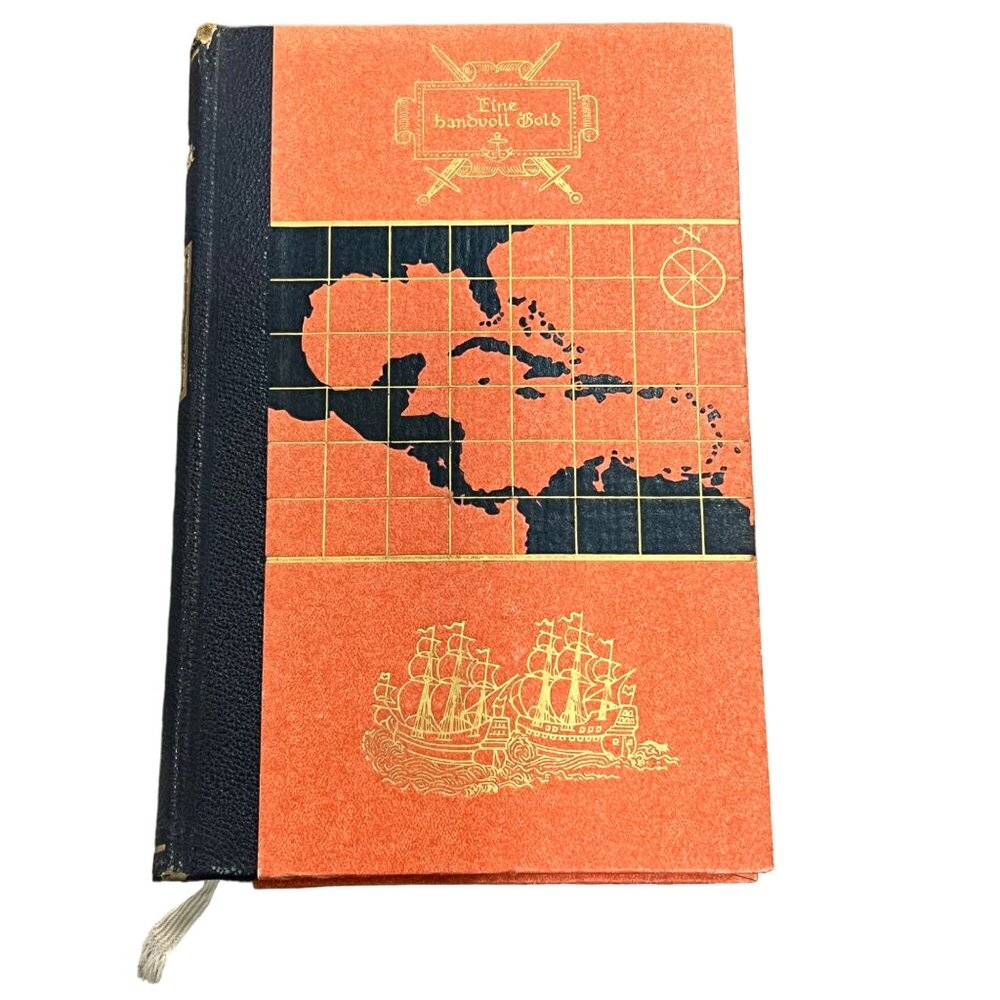 John Steinbeck "Eine Hand Voll Gold" Hardcover Quarter Leather 1953 Edition Germ